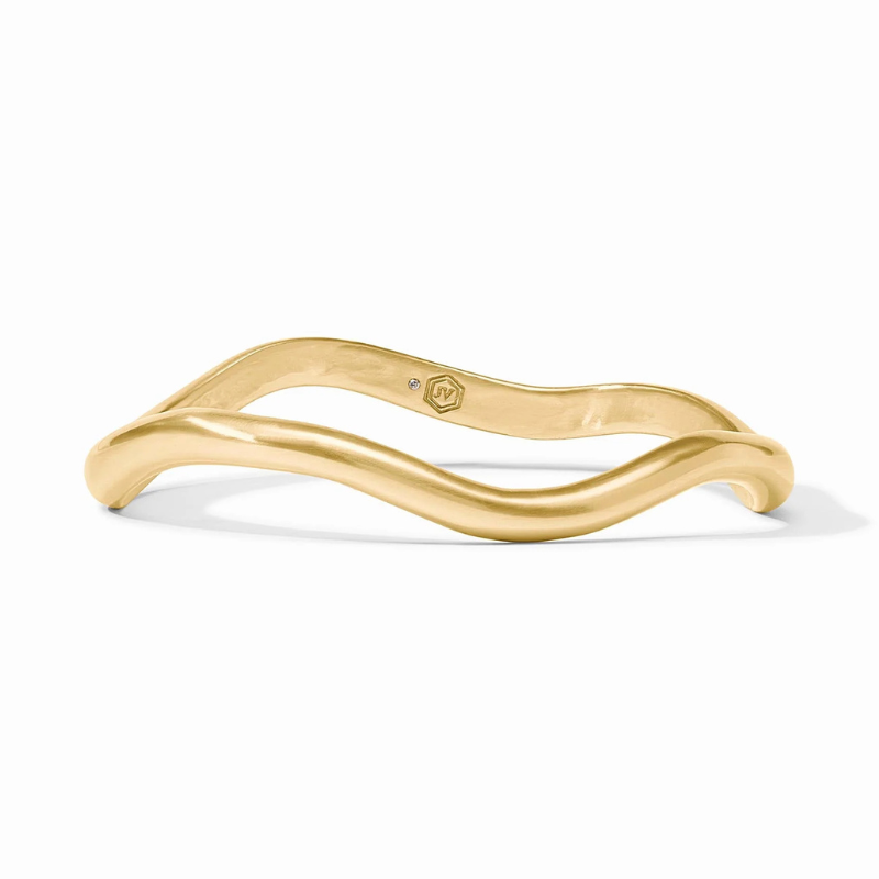 Wave Bangle - Gold Size Large