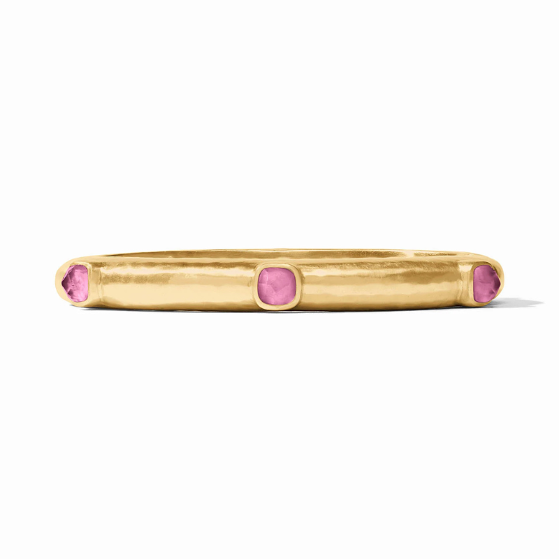Catalina Hinge Bangle in Iridescent Tourmaline Pink