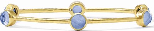 Milano Luxe Bangle in Iridescent Chalcedony Blue
