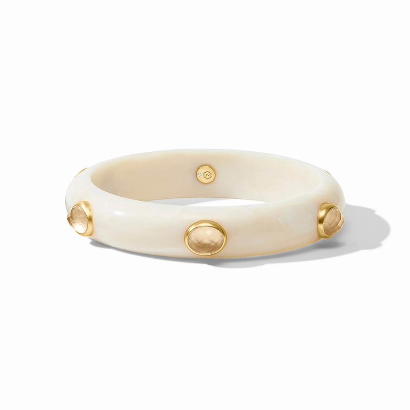 Carnaby Stone Bangle Colette in Iridescent Champagne Size Medium