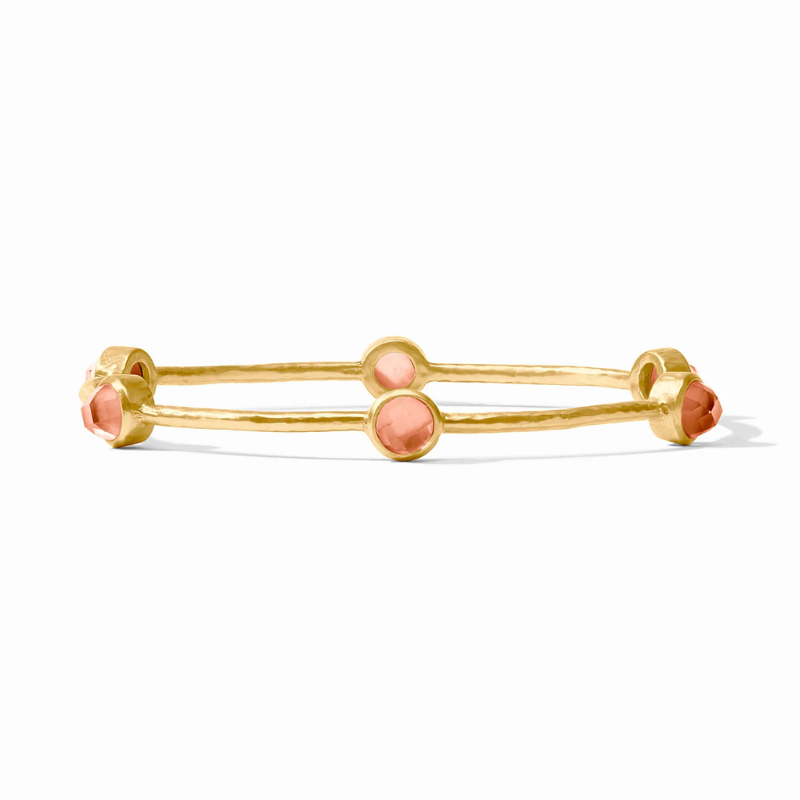 Milano Luxe Bangle - Gold - Iridescent Melon - M