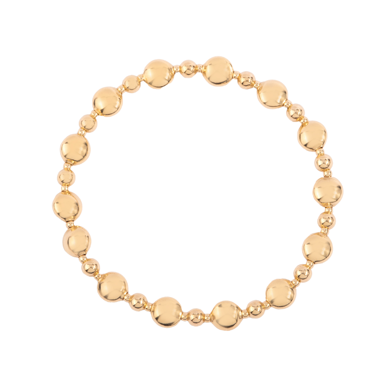 Gold Filled Macaron Bead with 2mm and 4mm Gold Filled Bracelet