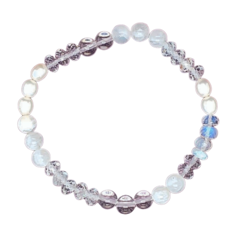 Mykonos White Beach Candy Bracelet-6MM
