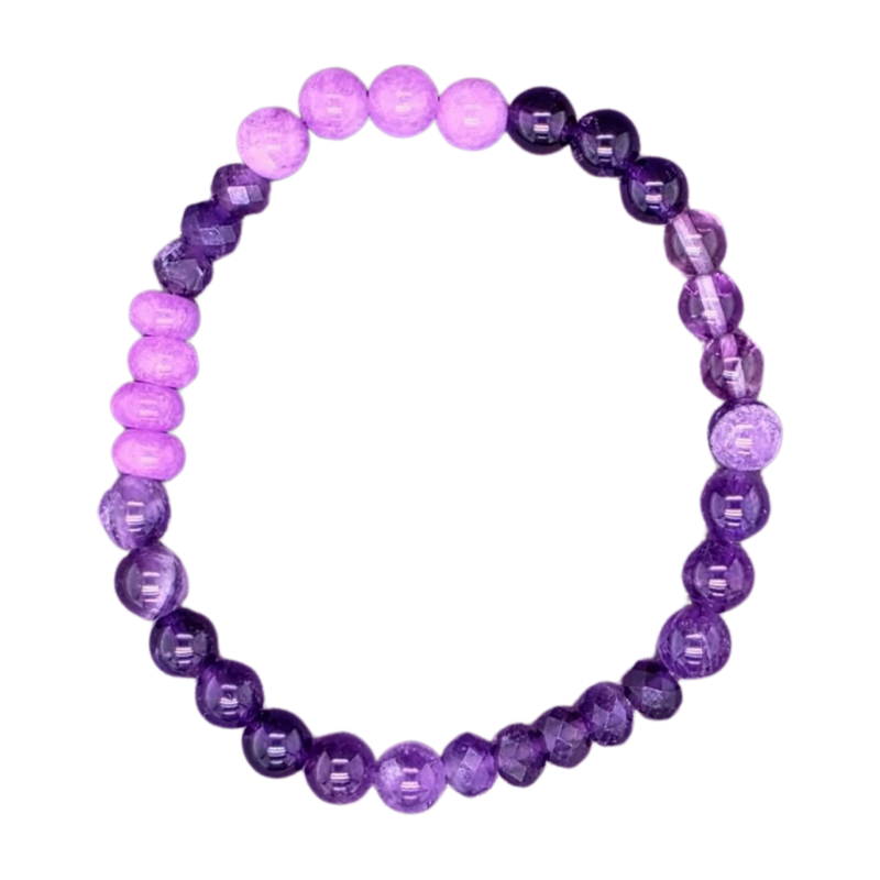 Ibiza Purple Beach Candy Bracelet-6MM