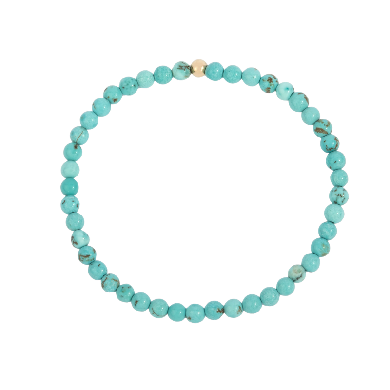 Blue Howlite Gemstone Bead Bracelet