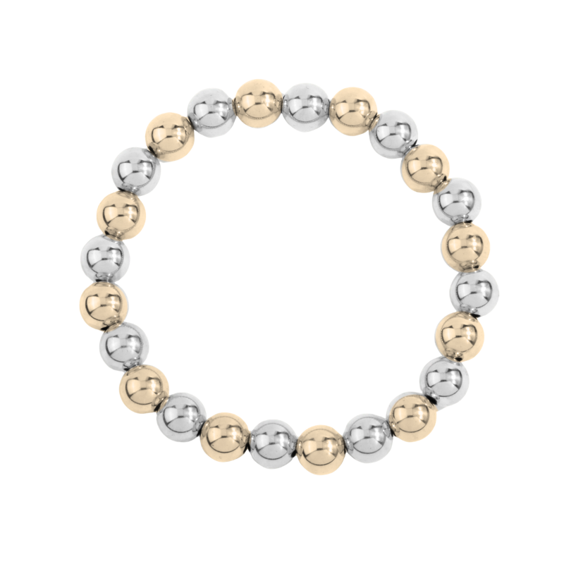 Alternating Gold & Silver Bead Bracelet