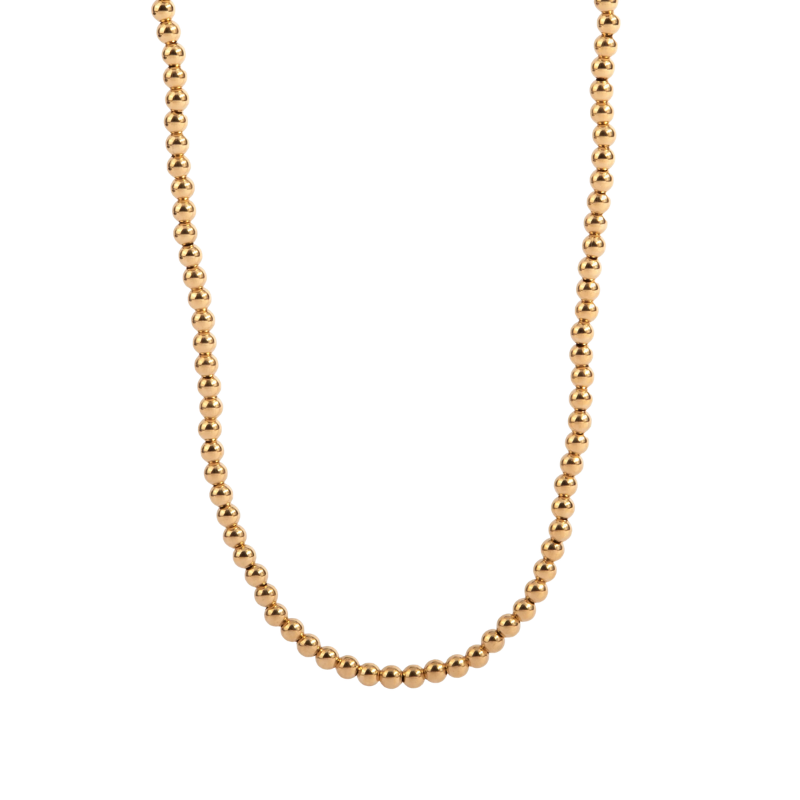 Dee Berkley 14Kt Gold Shine Bright Bead Necklace