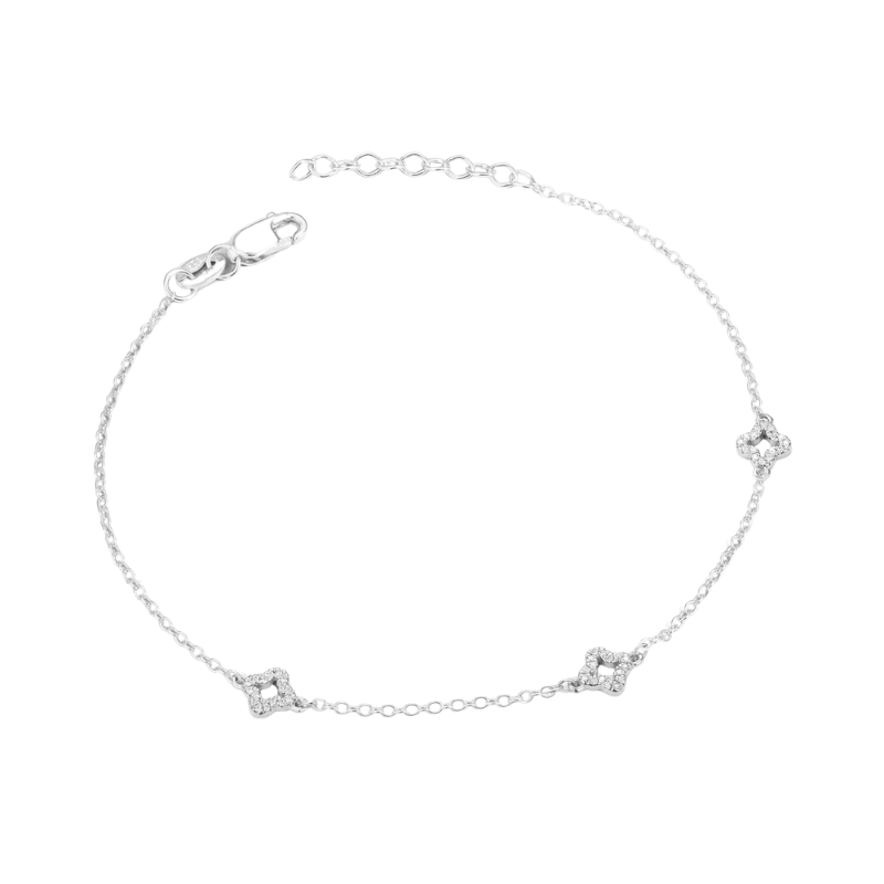 Waterproof Diamond Station Chain Bracelet