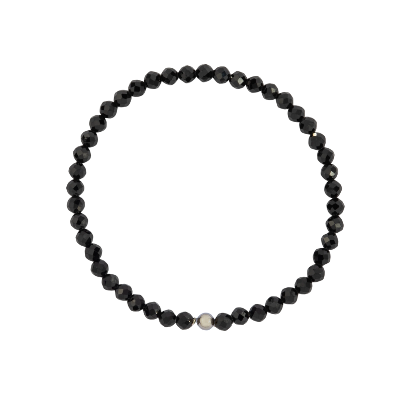 Black Spinel Bead Bracelet