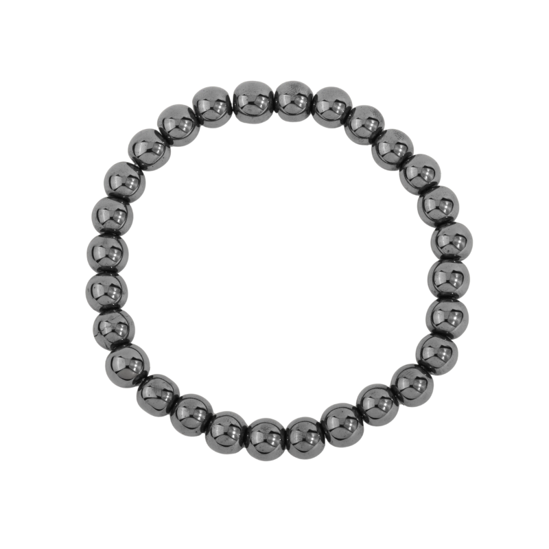 Hematite Mens Bead Bracelet