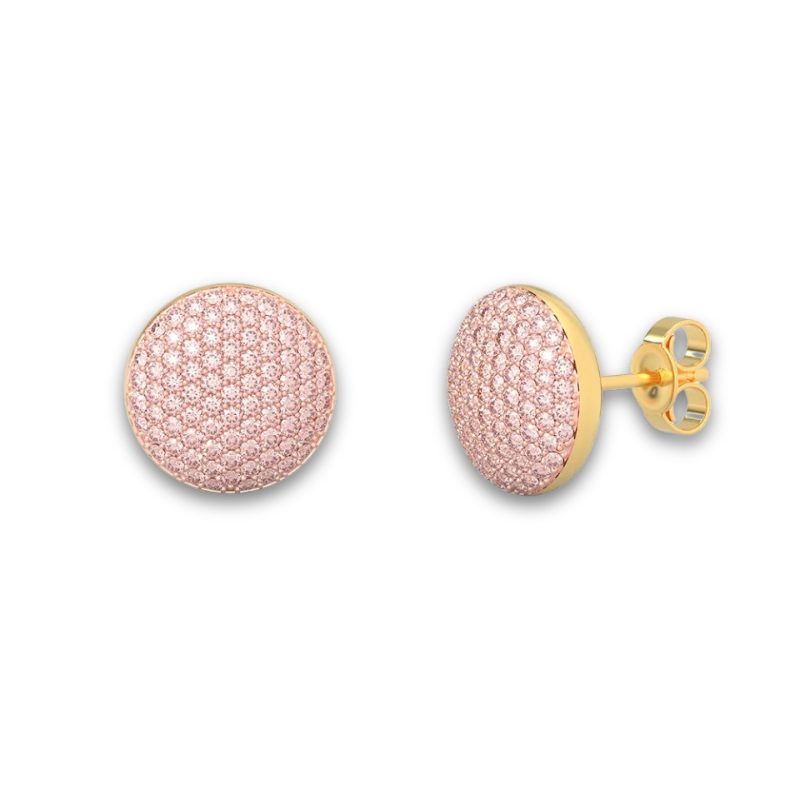 ELLA STEIN Pink Zircon Sphere Studs