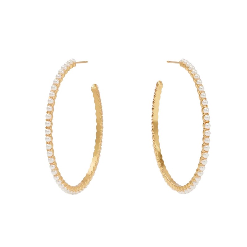 Julie Vos Large Juliet Hoops – Pearl