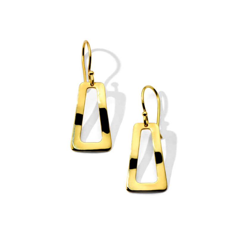 18KY Classico Small Wavy Open Shape Earrings