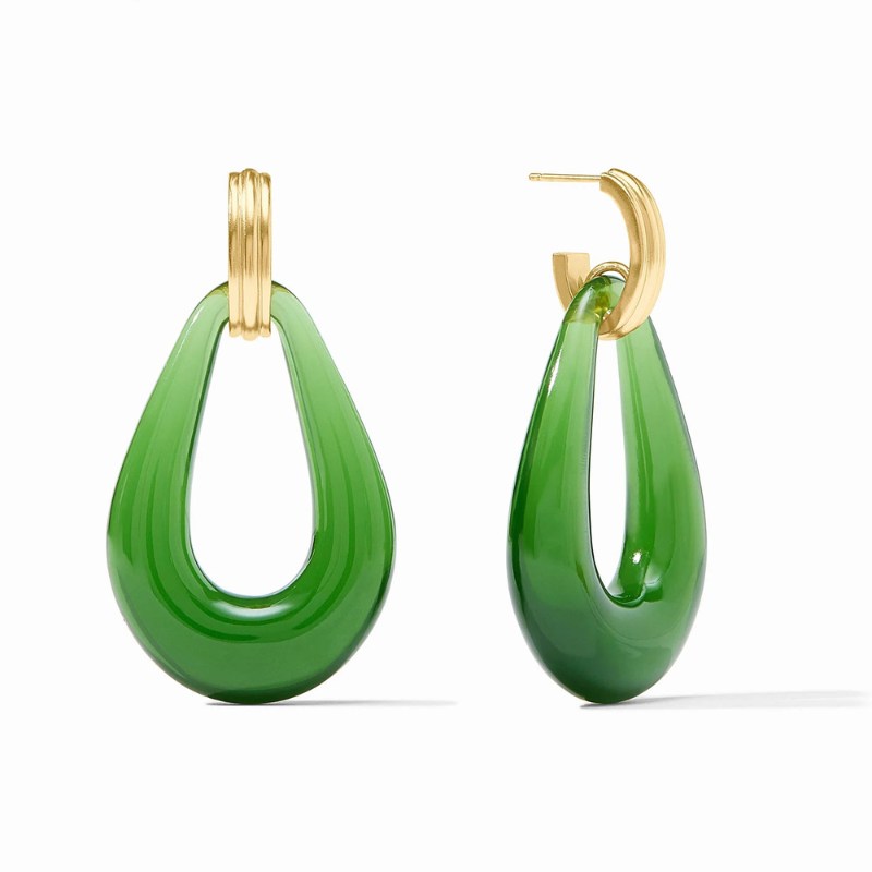 Carnaby Doorknocker Earring in Palmetto Green