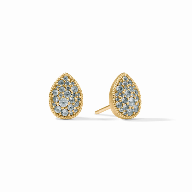 JULIE VOS March Birthstone Teardrop Stud Earrings