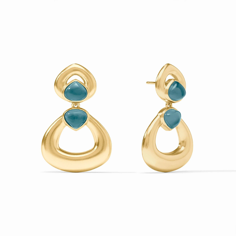 24KGP Dolce Statment Earring in Montana Blue