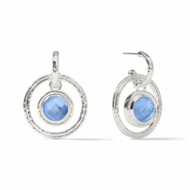 Astor 6-in-1 Charm Earring in Iridescent Chalcedony Blue
