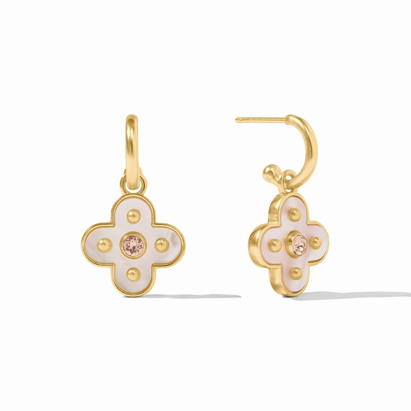 Colette Hoop & Charm Earring in Champagne
