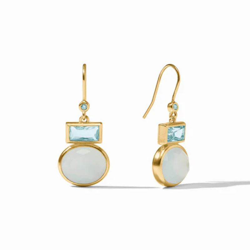 Jolie Midi Earring in Aquamarine Blue