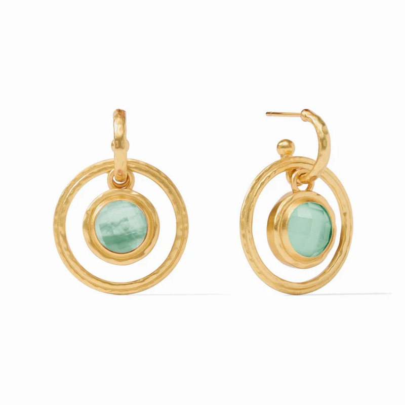 Astor 6-in-1 Charm Earring in Iridescent Aquamarine Blue
