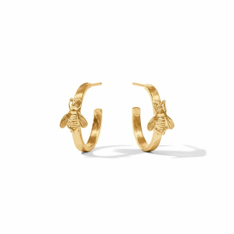 JULIE VOS Small Bee Hoop Earrings