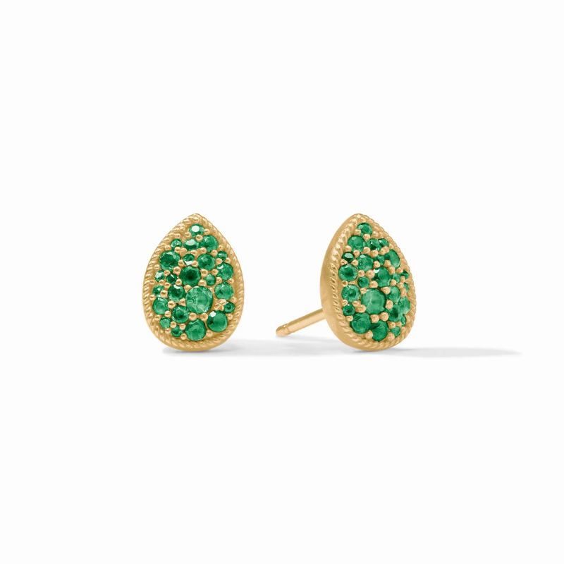 JULIE VOS May Birthstone Teardrop Stud Earrings