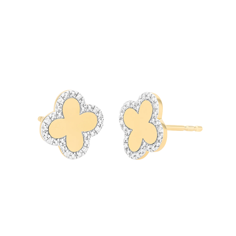 Waterproof Classic Bloom Clover Stud Earrings