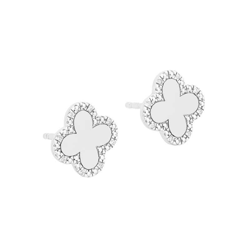 Waterproof Classic Bloom Clover Stud Earrings