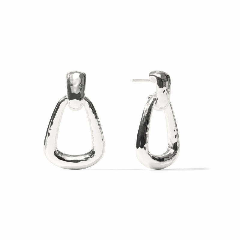 Julie Vos Silver Demi Doorknocker Earring