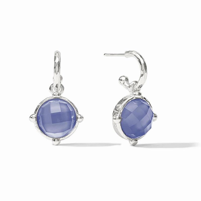 Julie Vos Silver Honeybee Hoop & Charm Earring