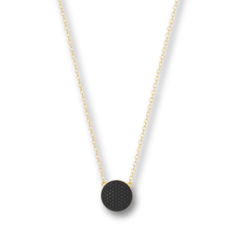 ELLA STEIN Black Zircon Sphere Pendant Necklace
