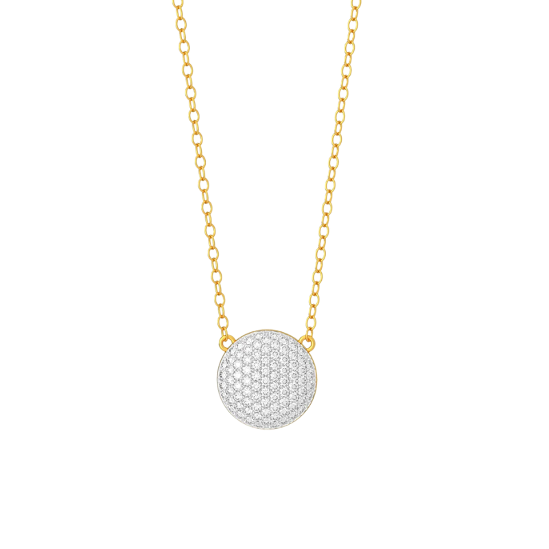 YGP Small Sphere Pendant Necklace w/ Clear 
