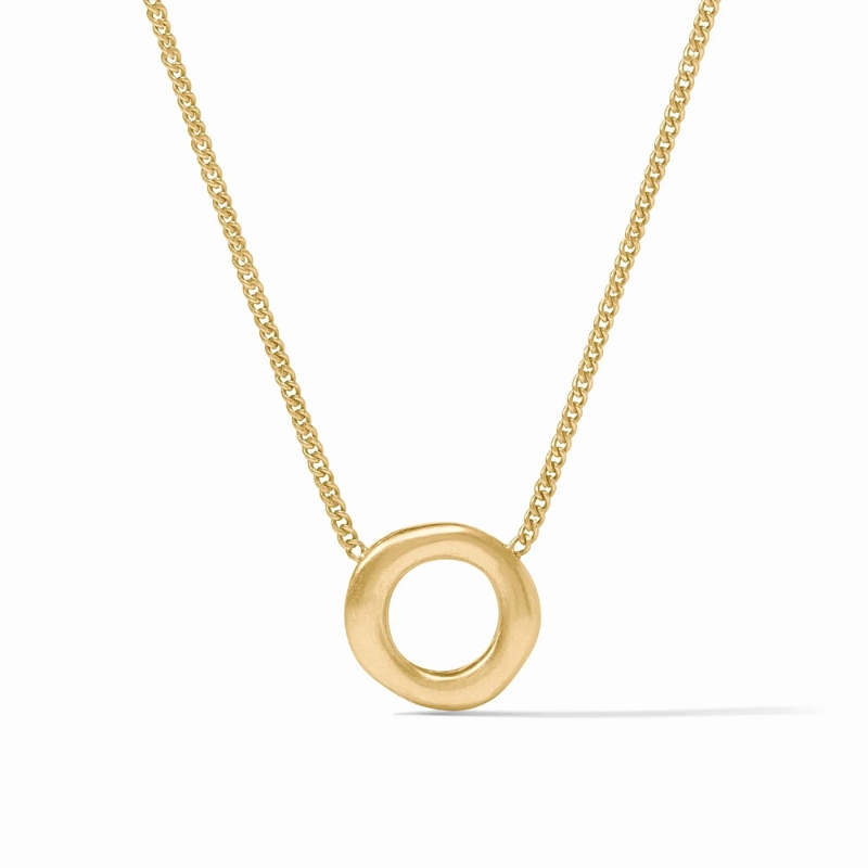 JULIE VOS Wave Circle Delicate Necklace