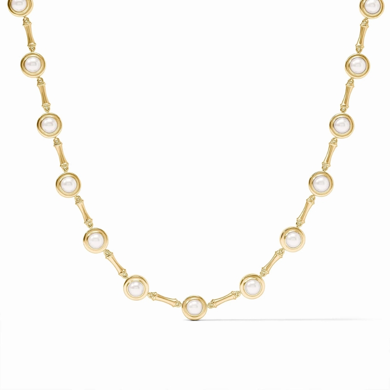 JULIE VOS Bamboo Pearl Necklace