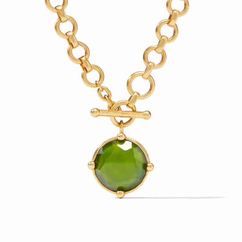 JULIE VOS Honeybee Demi Necklace in Iridescent Palmetto Green