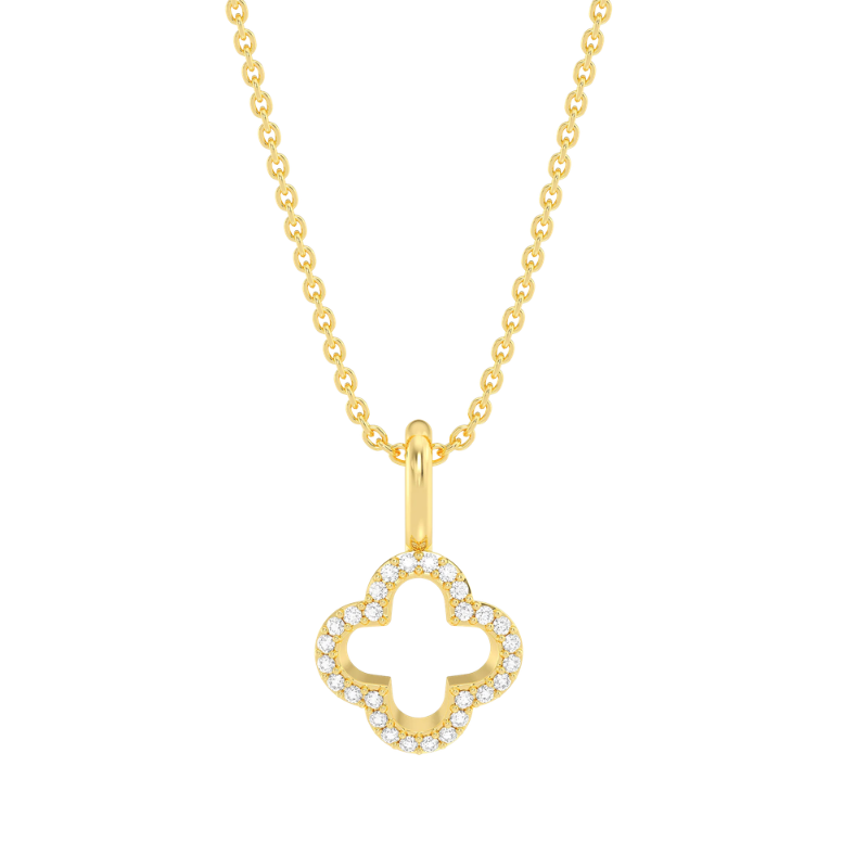 Waterproof Lucky Clover Pendant Necklace