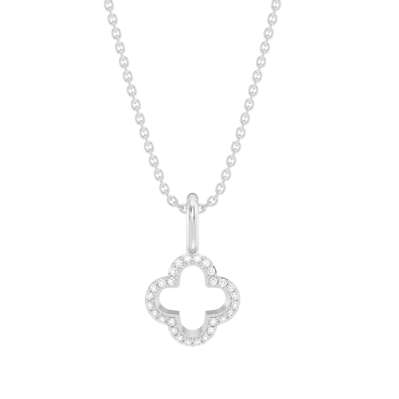 Waterproof Lucky Clover Pendant Necklace