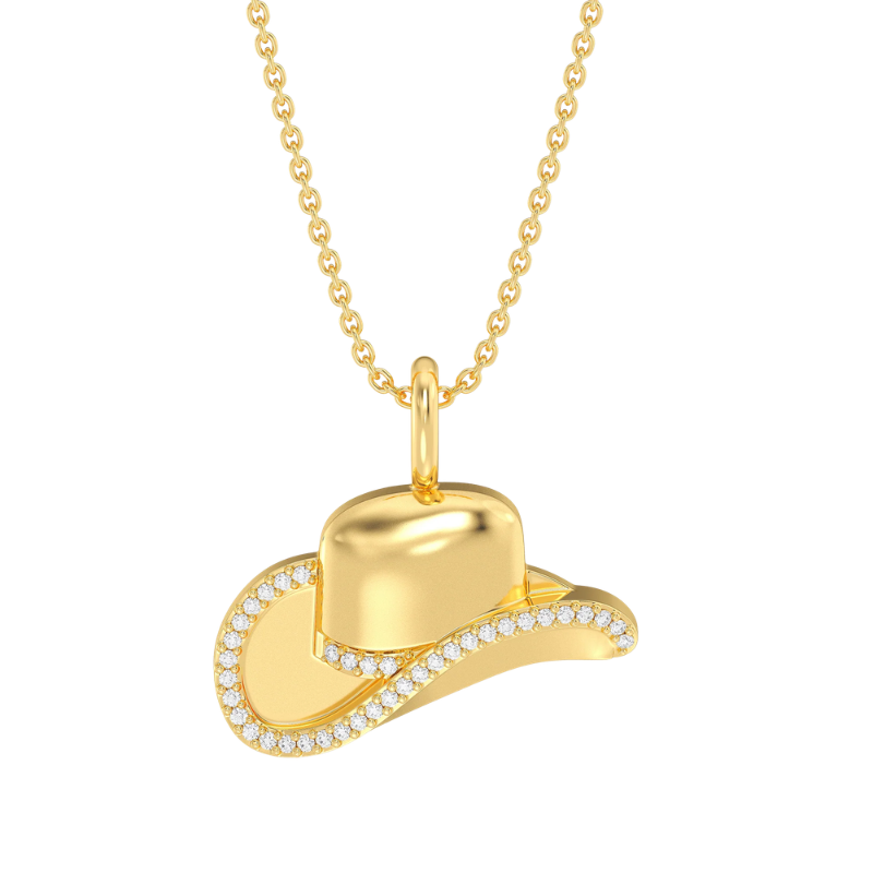 Waterproof Cowgirl Hat Pendant