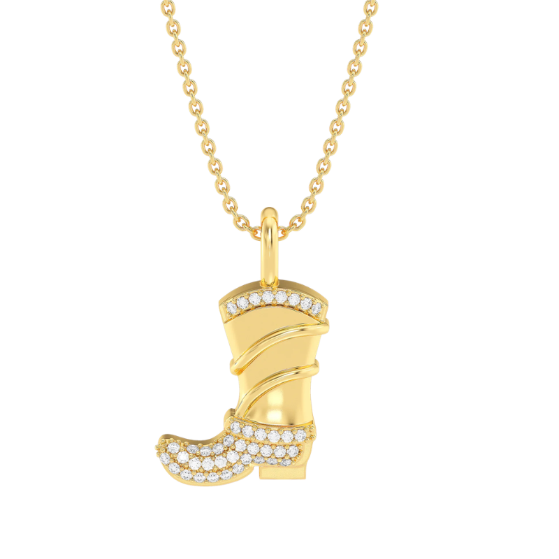 Waterproof Cowgirl Boot Pendant