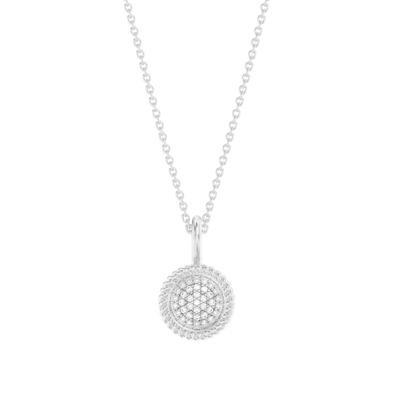 Waterproof Circle Rope Diamond Pendant