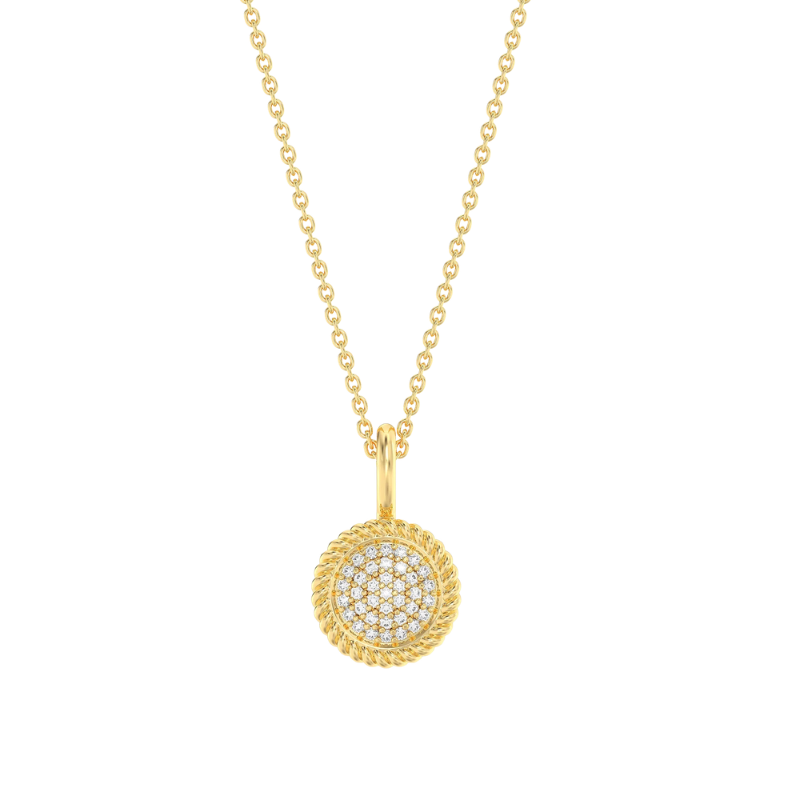Waterproof Circle Rope Diamond Pendant