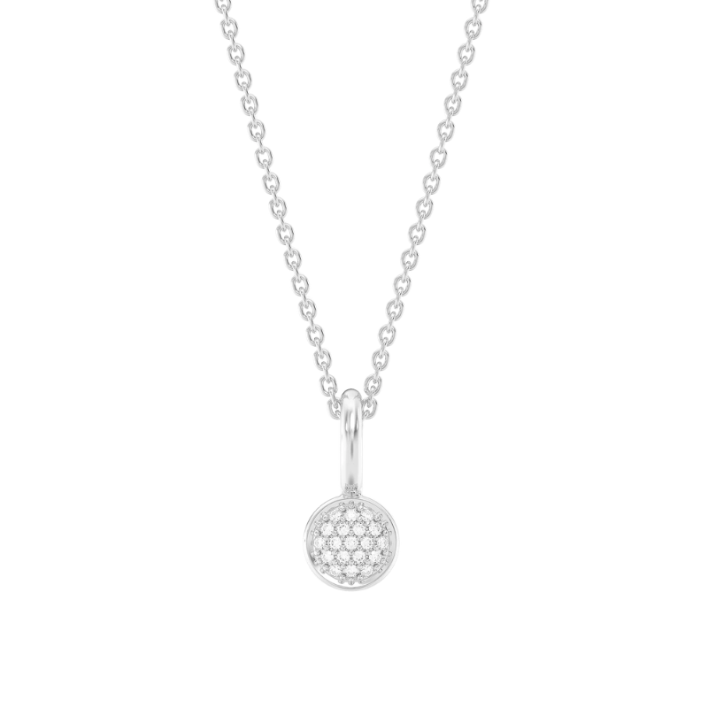 Waterproof Small Circle Diamond Pendant