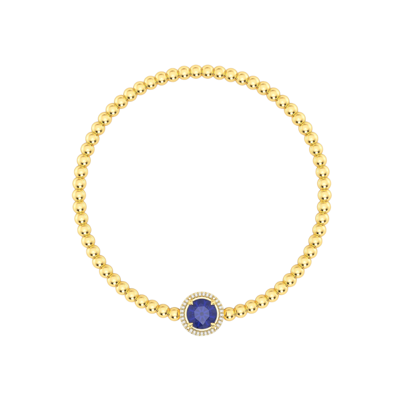 Waterproof Sapphire Beaded Bracelet