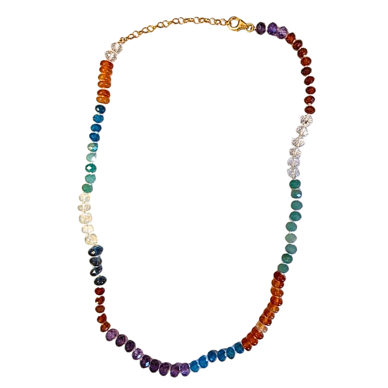 6mm & 8mm Positano Multi Color Beach Candy Necklace - 16-18