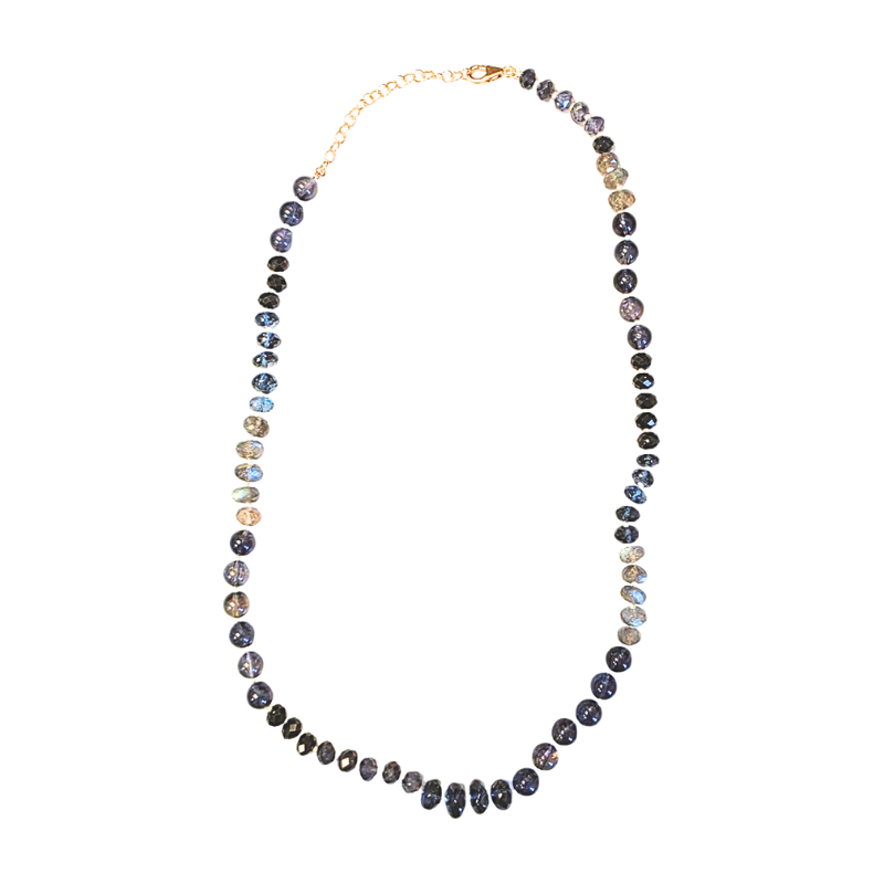 6mm & 8mm Capri Blue Beach Candy Necklace - 16-18