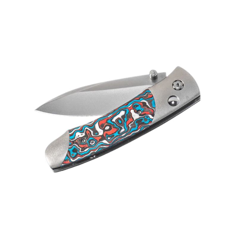 A200-11 Titanium pocketknife with stainless blade and colored carbon fiber