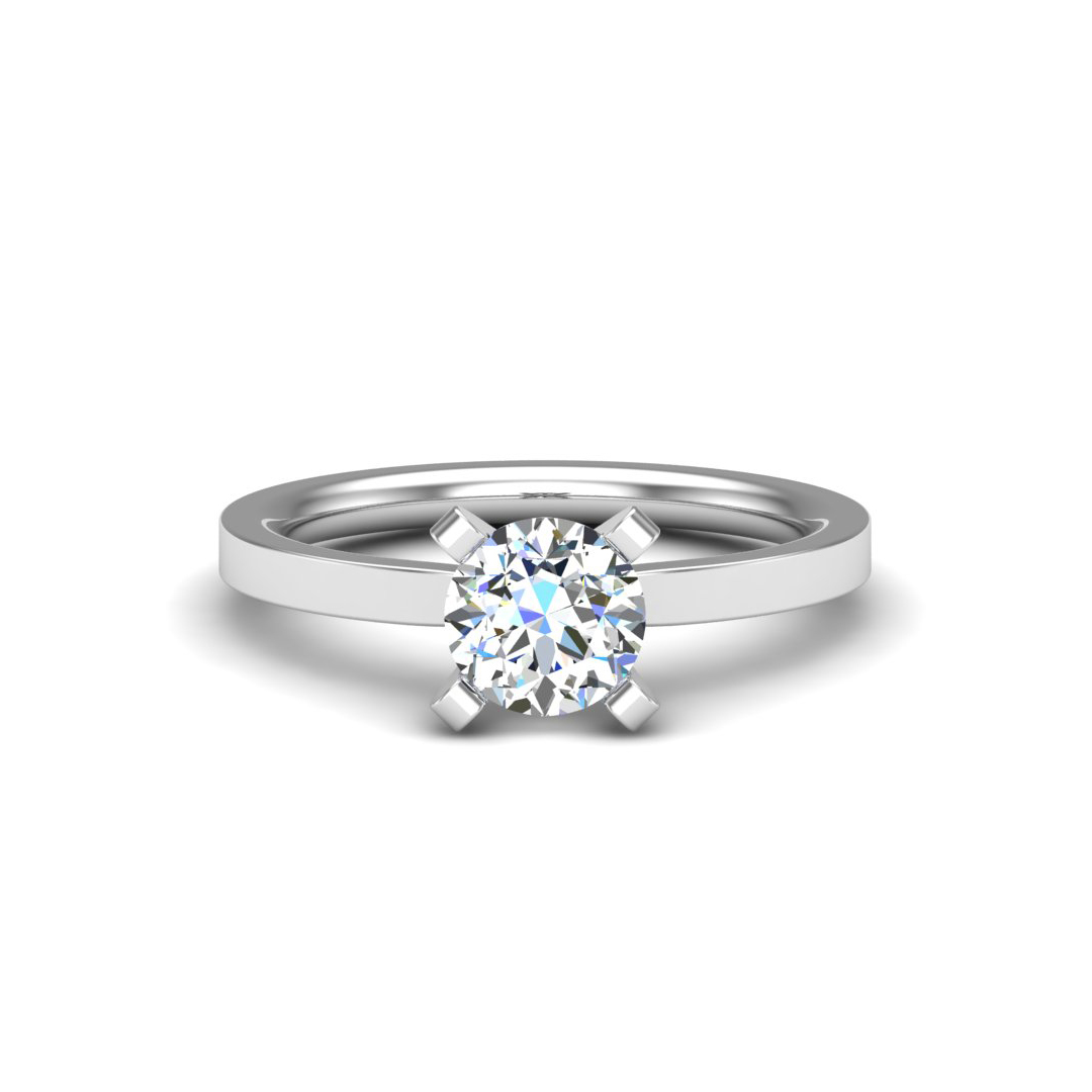 Thin Solitaire Engagement Rings Tapered – Bella's Fine Jewelers