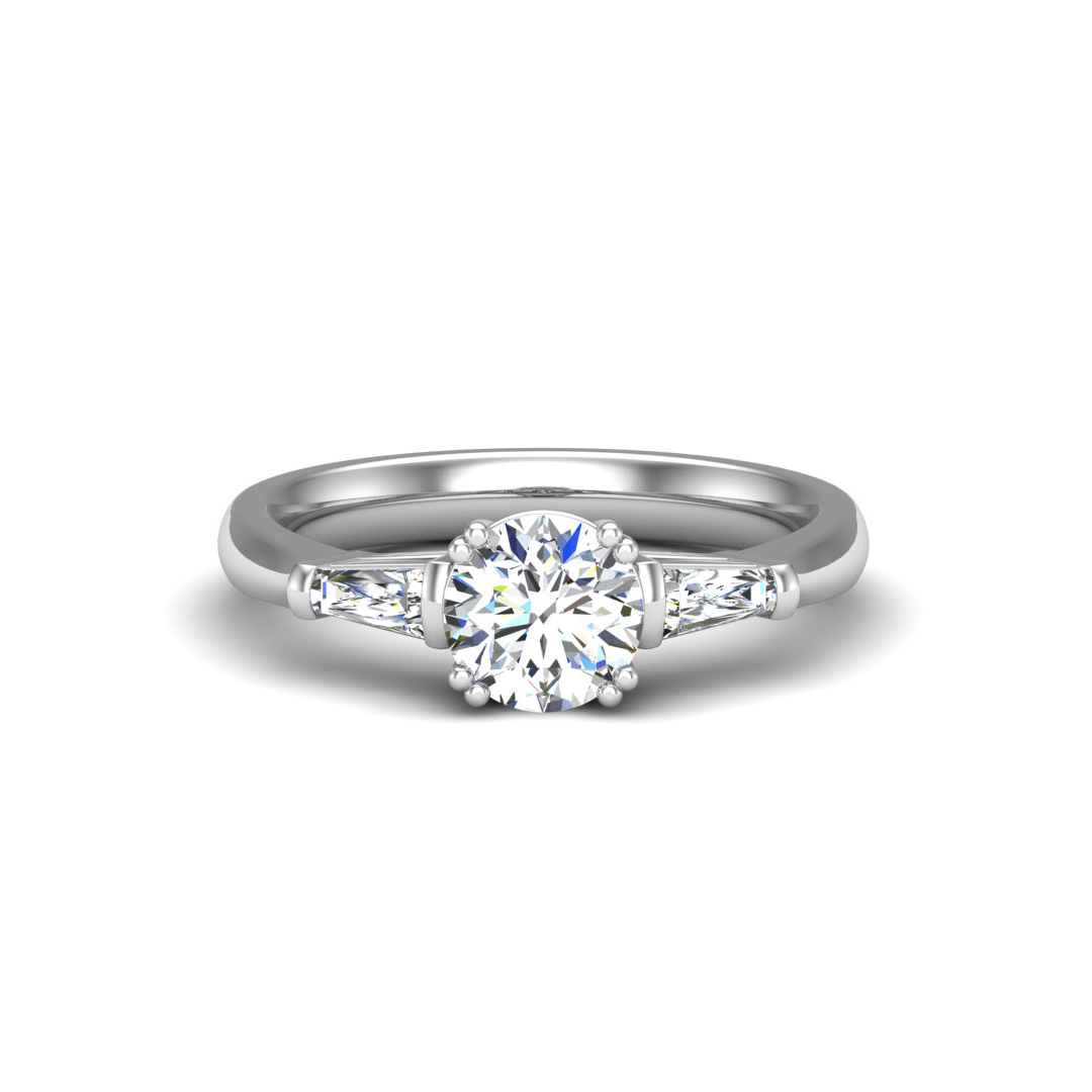 Madison Three-Stone Pear Engagement Ring