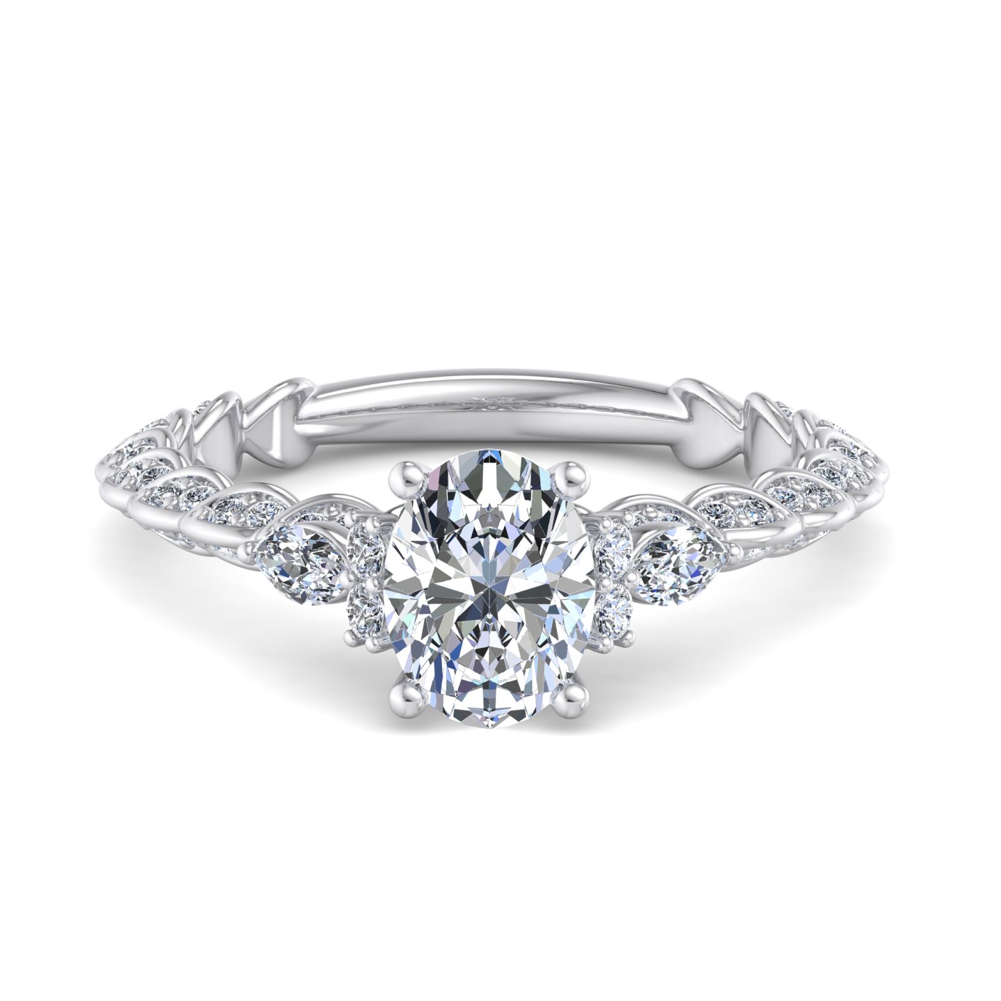 Madison Three-Stone Pear Engagement Ring