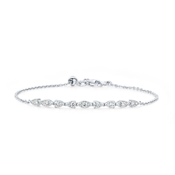 0.43 ctw. Aerial Dewdrop Bracelet in 18K White Gold